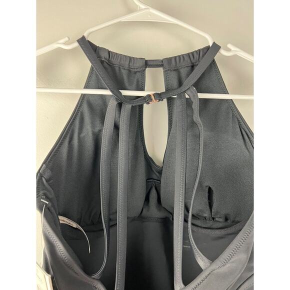 Raisins Plus Size Rosalie Keyhole Underwire High Neck Tankini Swim Top 14W - Picture 6 of 6